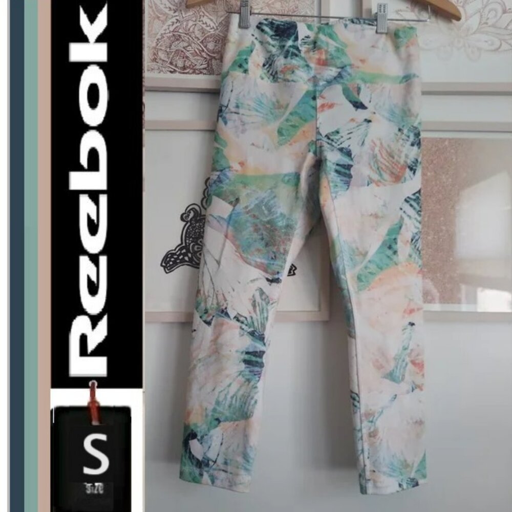 Reebok leggings. Size small,  watercolor print